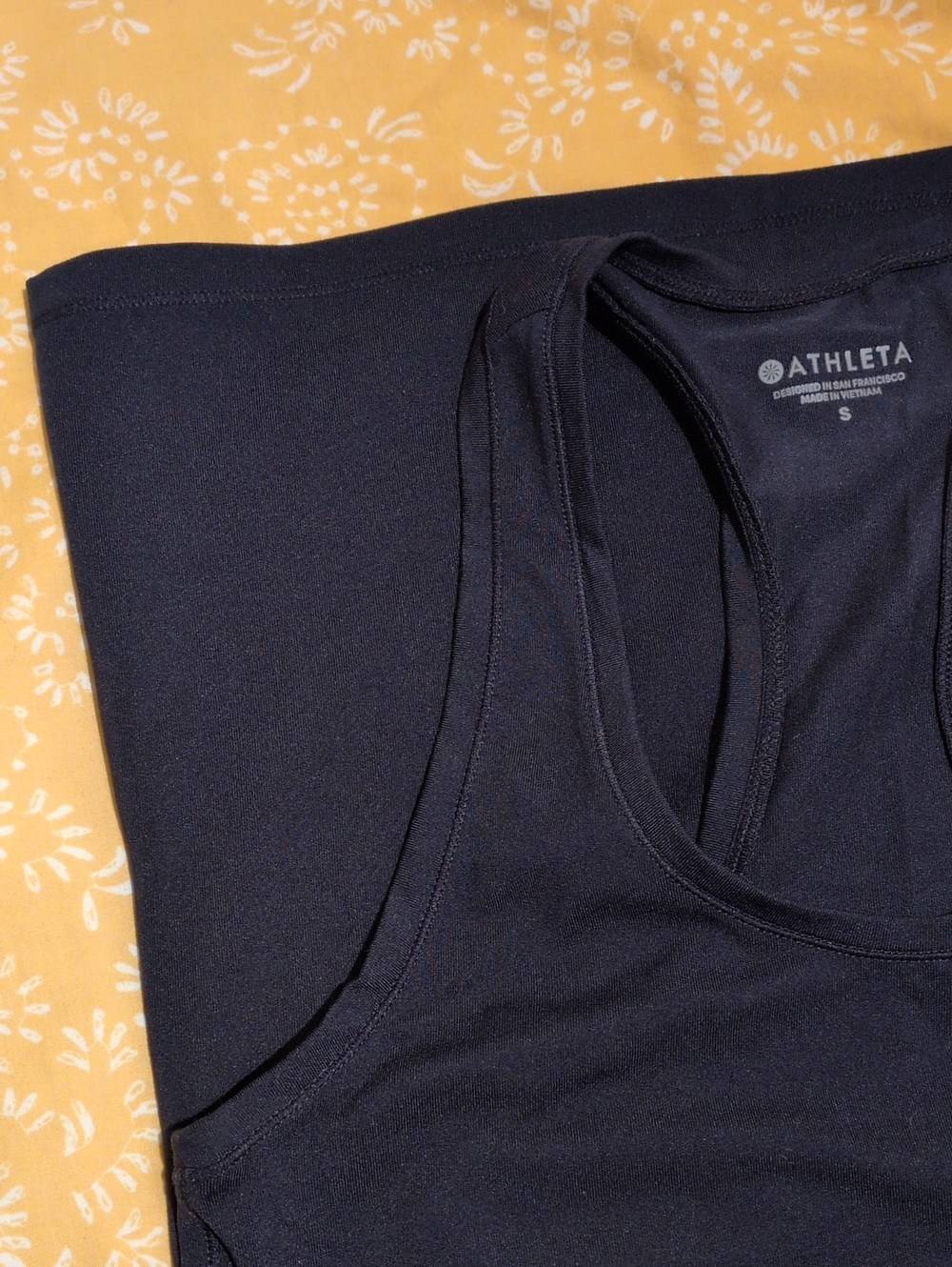 Athleta Navy Blue Racerback Sports Tank - Women's Active Top (Size S)